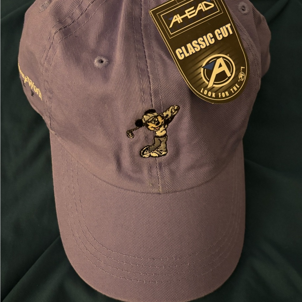 Ahead Purple Embroidered Disney Golf Cap